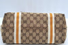 Authentic GUCCI Sherry Line Tote Bag GG Canvas Leather 137396 Brown 2000H