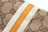 Authentic GUCCI Sherry Line Tote Bag GG Canvas Leather 137396 Brown 2000H