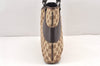 Authentic GUCCI Vintage Shoulder Tote Bag GG Canvas Leather 113015 Brown 2001K