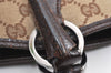 Authentic GUCCI Vintage Shoulder Tote Bag GG Canvas Leather 113015 Brown 2001K