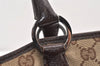 Authentic GUCCI Vintage Shoulder Tote Bag GG Canvas Leather 113015 Brown 2001K