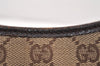 Authentic GUCCI Vintage Shoulder Tote Bag GG Canvas Leather 113015 Brown 2001K