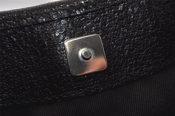 Authentic GUCCI Vintage Shoulder Tote Bag GG Canvas Leather 113015 Brown 2001K