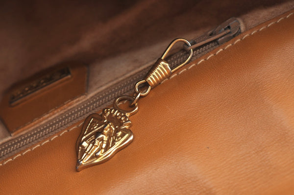 Authentic GUCCI Micro GG PVC Leather Shoulder Cross Body Bag Purse Brown 2003H