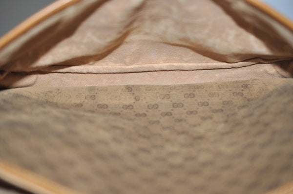 Authentic GUCCI Micro GG PVC Leather Shoulder Cross Body Bag Purse Brown 2003H