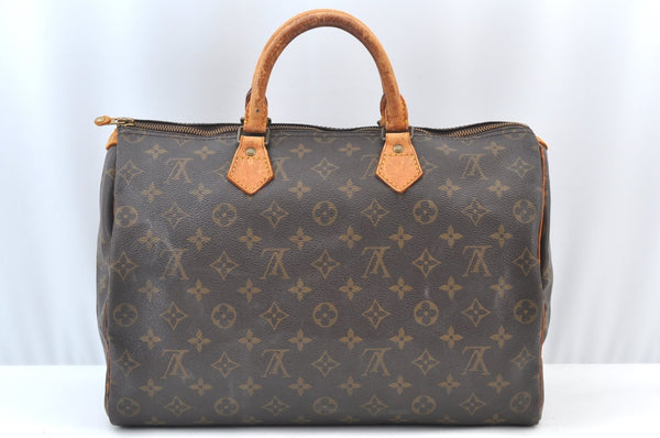 Authentic Louis Vuitton Monogram Speedy 35 Hand Boston Bag M41524 LV 2003I