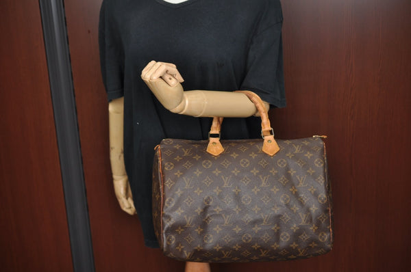 Authentic Louis Vuitton Monogram Speedy 35 Hand Boston Bag M41524 LV 2003I