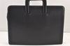 Authentic Burberrys Vintage Leather Business BriefCase Hand Bag Black 2003K