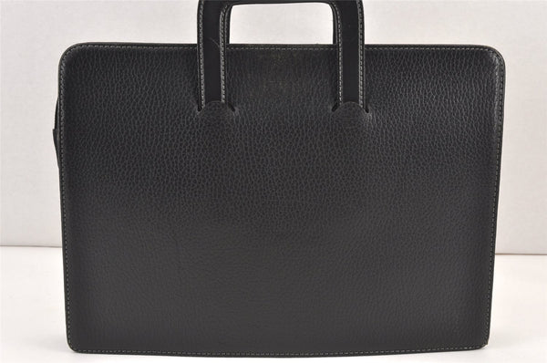Authentic Burberrys Vintage Leather Business BriefCase Hand Bag Black 2003K