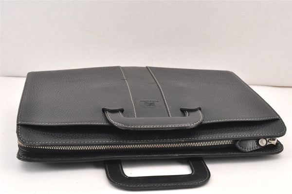 Authentic Burberrys Vintage Leather Business BriefCase Hand Bag Black 2003K