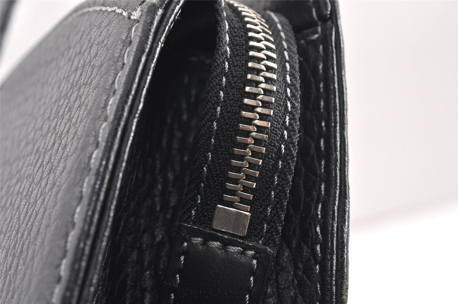 Authentic Burberrys Vintage Leather Business BriefCase Hand Bag Black 2003K