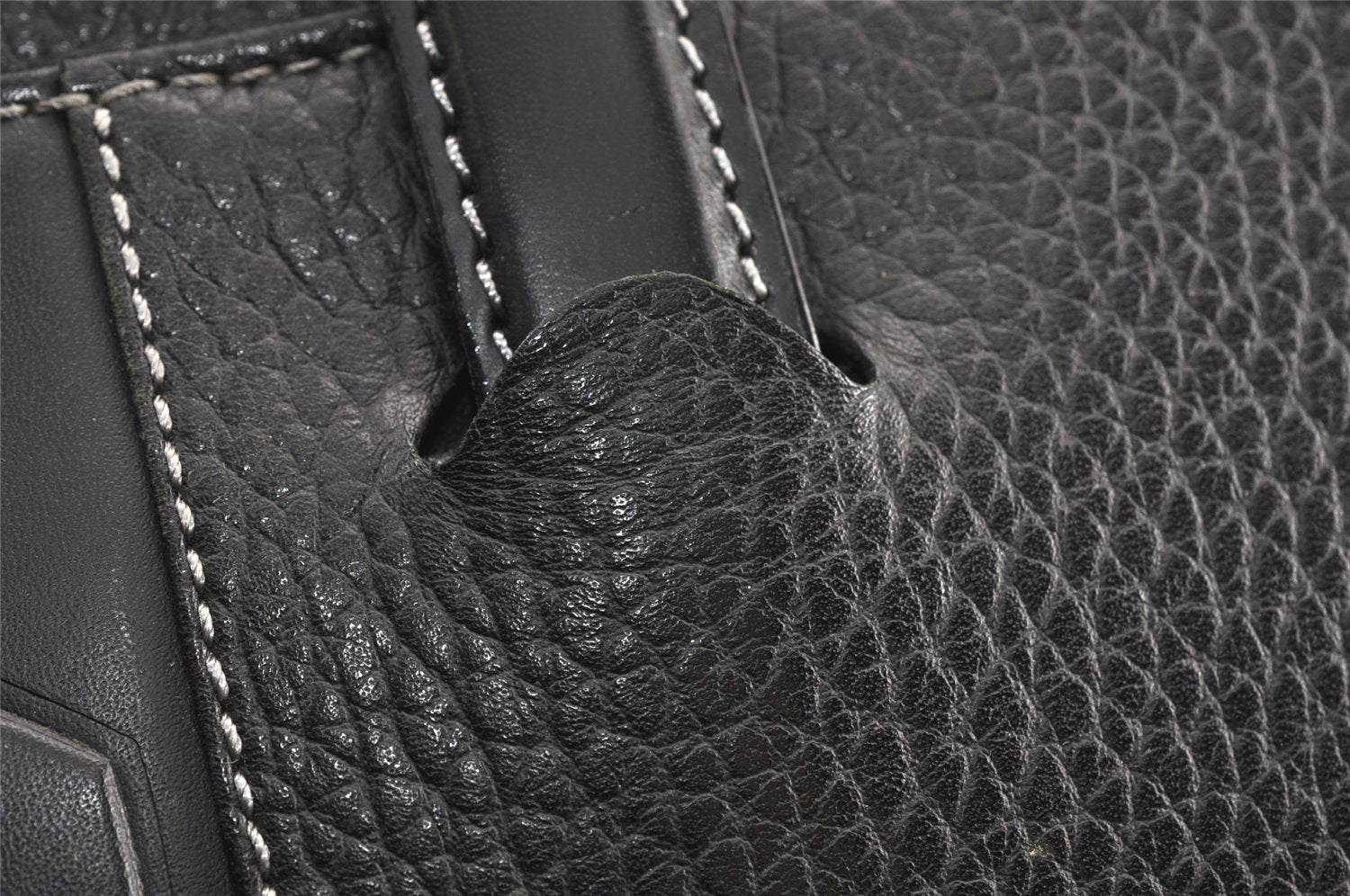 Authentic Burberrys Vintage Leather Business BriefCase Hand Bag Black 2003K