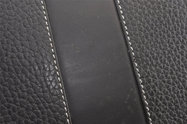 Authentic Burberrys Vintage Leather Business BriefCase Hand Bag Black 2003K