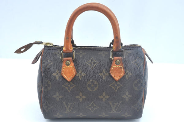 Authentic Louis Vuitton Monogram Mini Speedy Hand Bag Purse Old Model LV 2004H