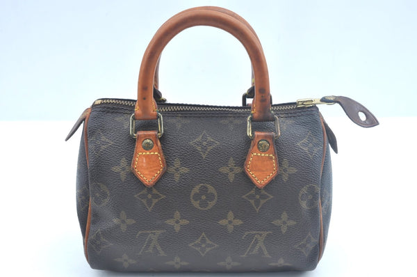 Authentic Louis Vuitton Monogram Mini Speedy Hand Bag Purse Old Model LV 2004H