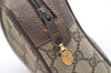 Authentic GUCCI Web Sherry Line Clutch Hand Bag Purse GG PVC Leather Brown 2004K