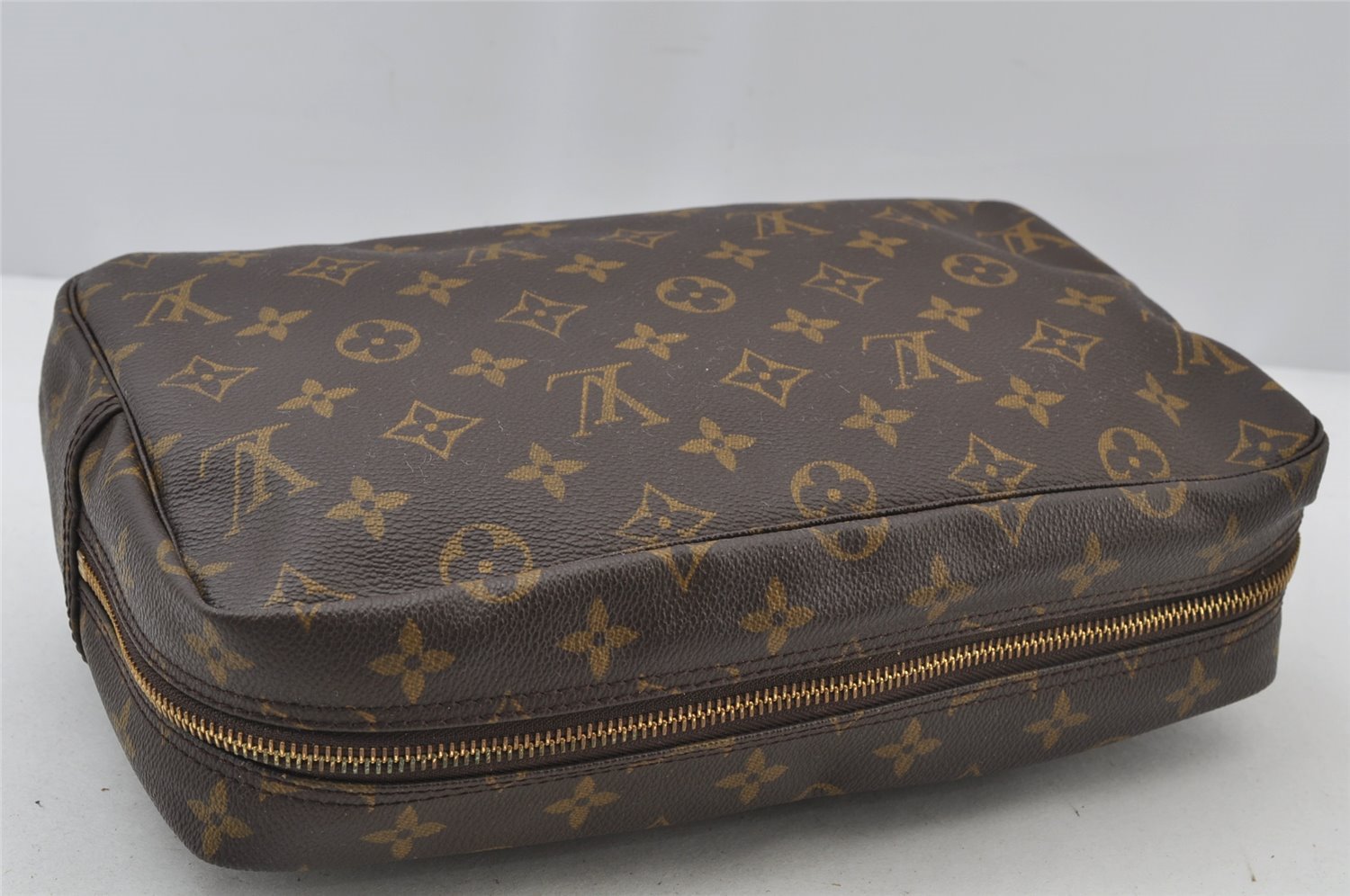 Auth Louis Vuitton Monogram Trousse Toilette 28 Clutch Bag M47522 Junk 2005J