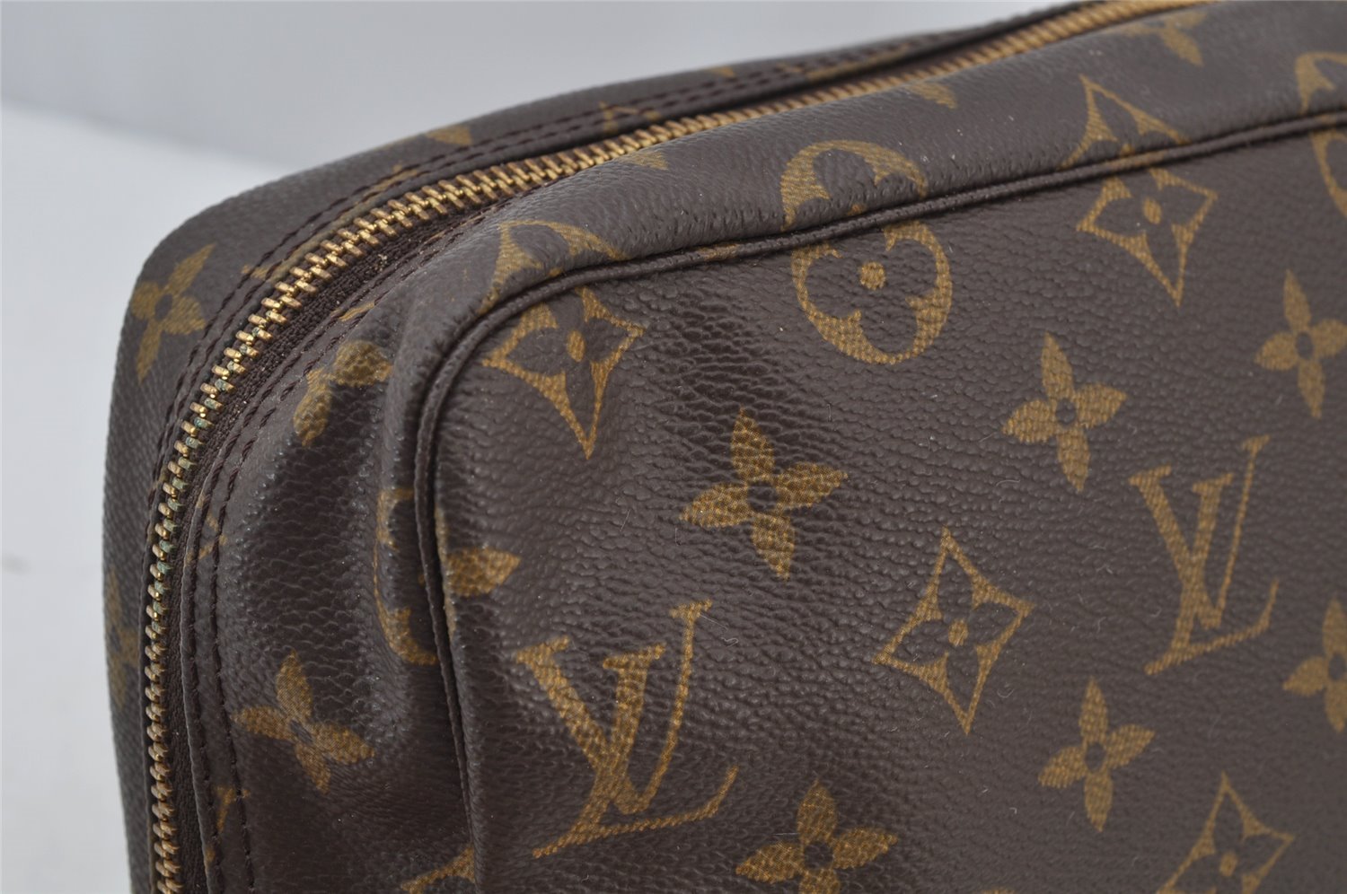Auth Louis Vuitton Monogram Trousse Toilette 28 Clutch Bag M47522 Junk 2005J