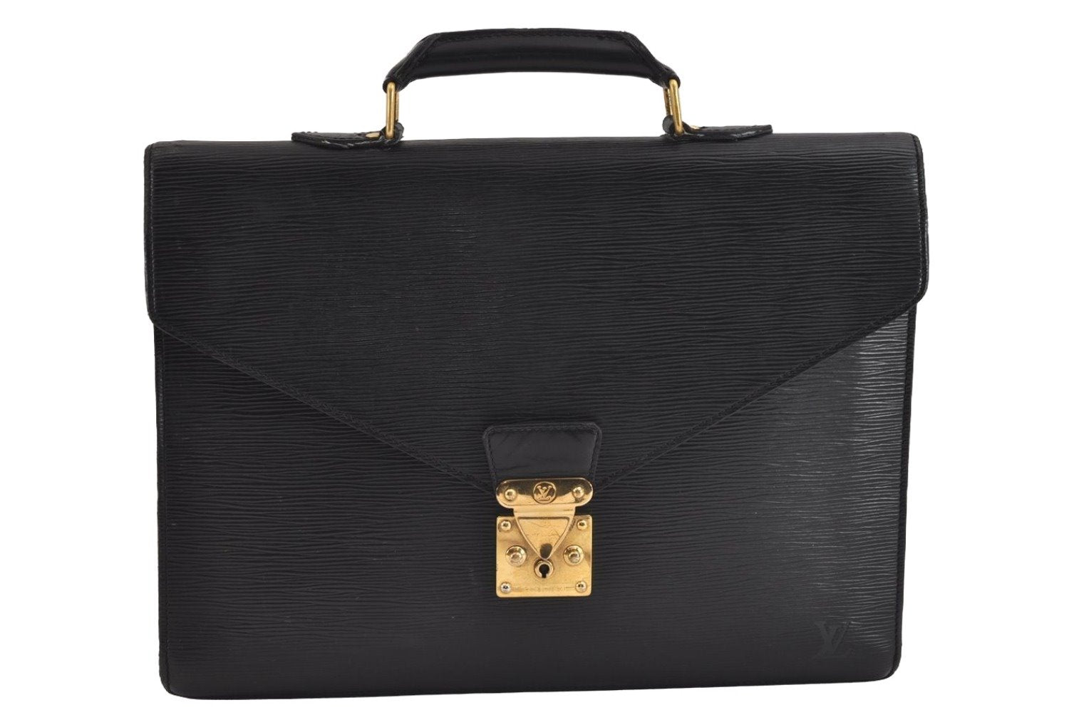 Authentic Louis Vuitton Epi Serviette Conseiller Briefcase Black M54422 LV 2006J