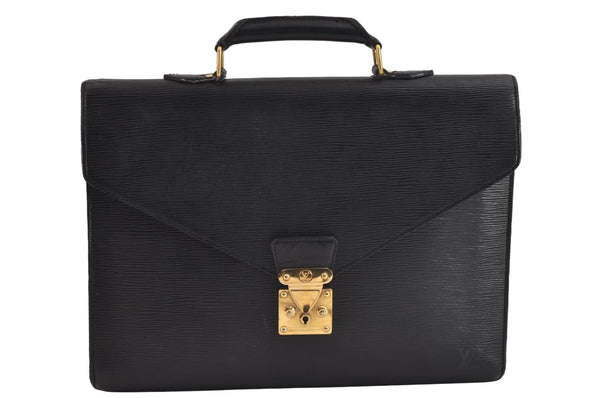 Authentic Louis Vuitton Epi Serviette Conseiller Briefcase Black M54422 LV 2006J
