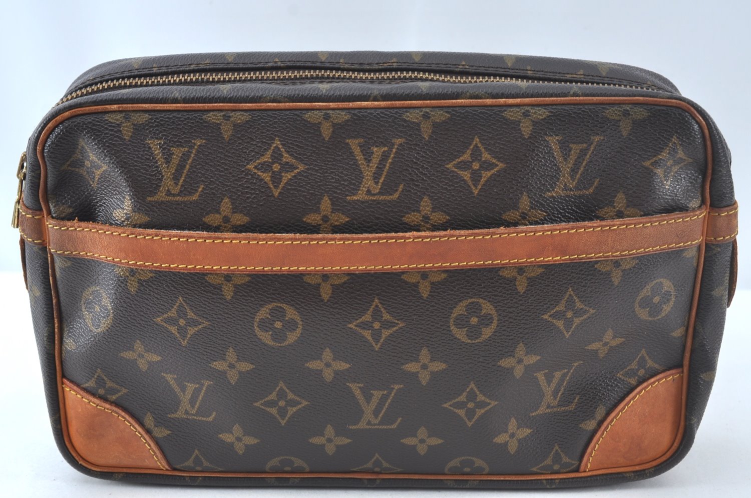 Authentic Louis Vuitton Monogram Compiegne 28 Clutch Hand Bag M51845 LV 2006K