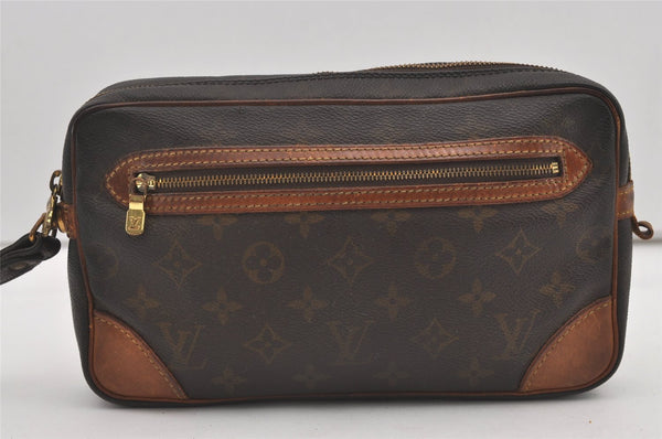 Authentic Louis Vuitton Monogram Marly Dragonne GM M51825 Clutch Hand Bag 2007J
