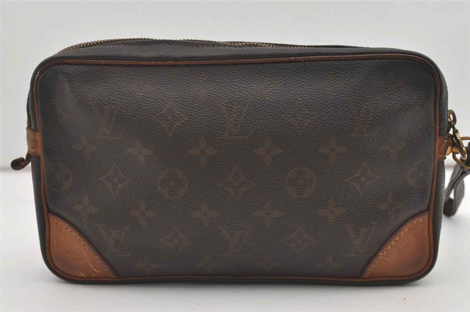 Authentic Louis Vuitton Monogram Marly Dragonne GM M51825 Clutch Hand Bag 2007J