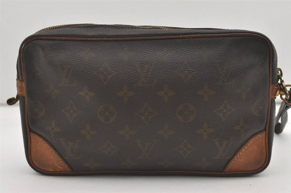 Authentic Louis Vuitton Monogram Marly Dragonne GM M51825 Clutch Hand Bag 2007J
