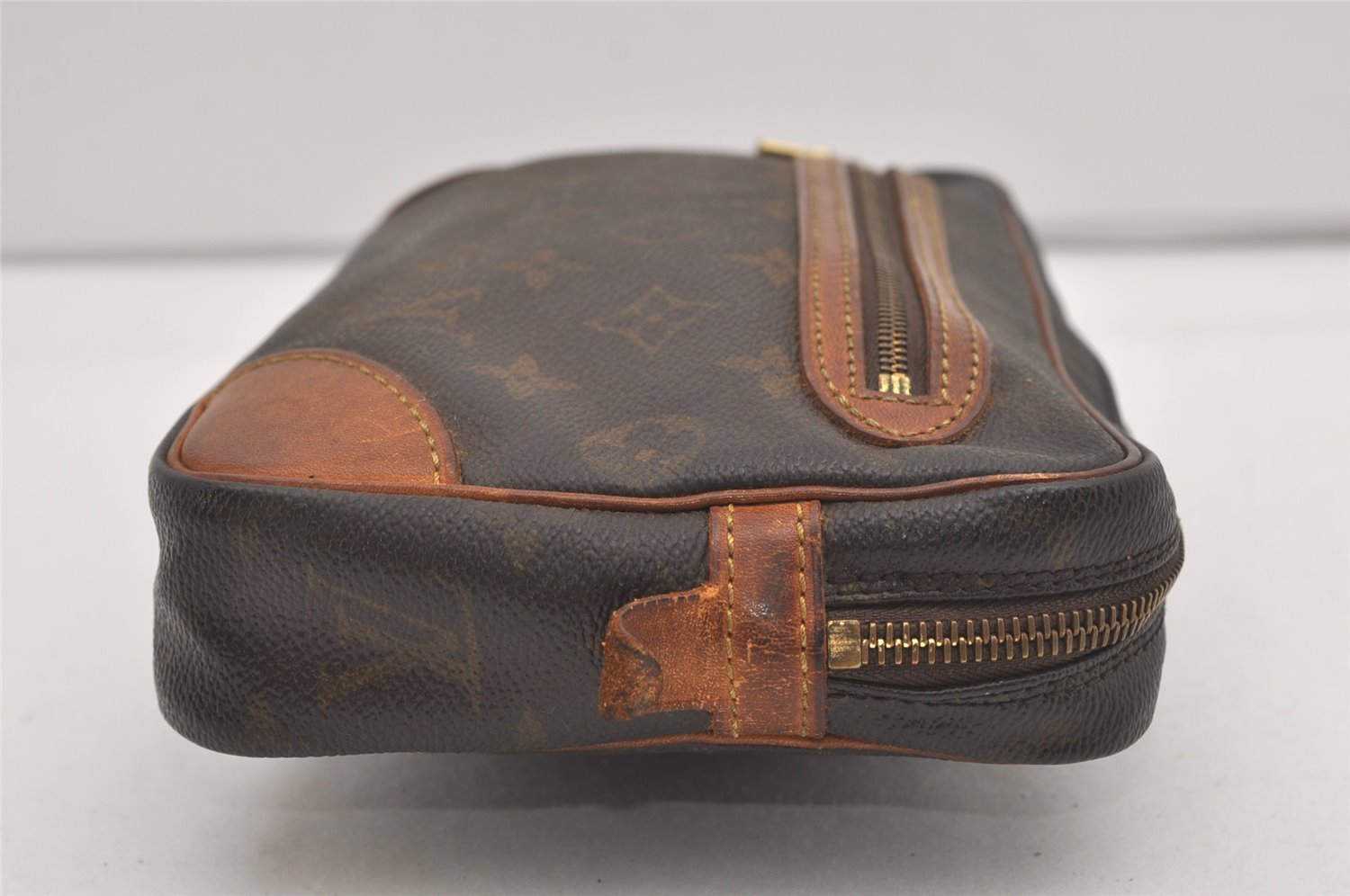 Authentic Louis Vuitton Monogram Marly Dragonne GM M51825 Clutch Hand Bag 2007J