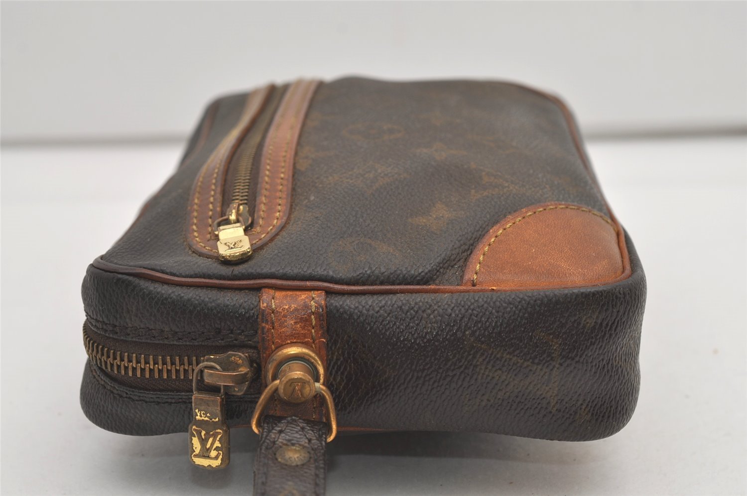 Authentic Louis Vuitton Monogram Marly Dragonne GM M51825 Clutch Hand Bag 2007J