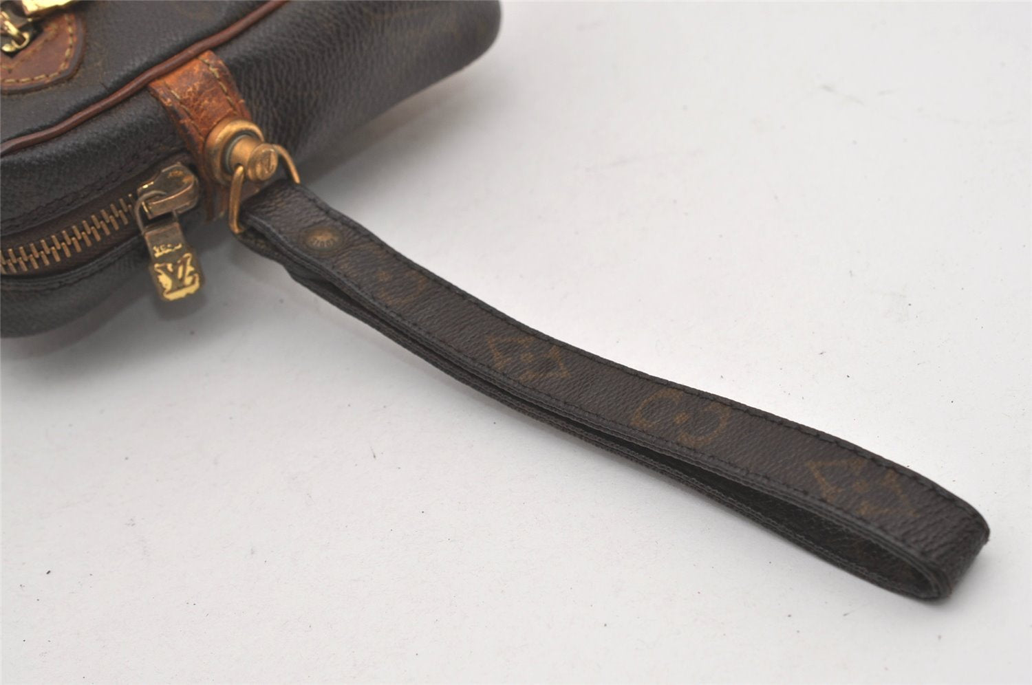 Authentic Louis Vuitton Monogram Marly Dragonne GM M51825 Clutch Hand Bag 2007J