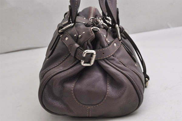 Authentic Chloe Vintage Paddington Leather Shoulder Hand Bag Purple 2007K