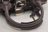 Authentic Chloe Vintage Paddington Leather Shoulder Hand Bag Purple 2007K