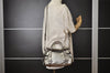 Authentic MIU MIU Leather 2Way Shoulder Cross Body Hand Bag Purse Silver 2010I