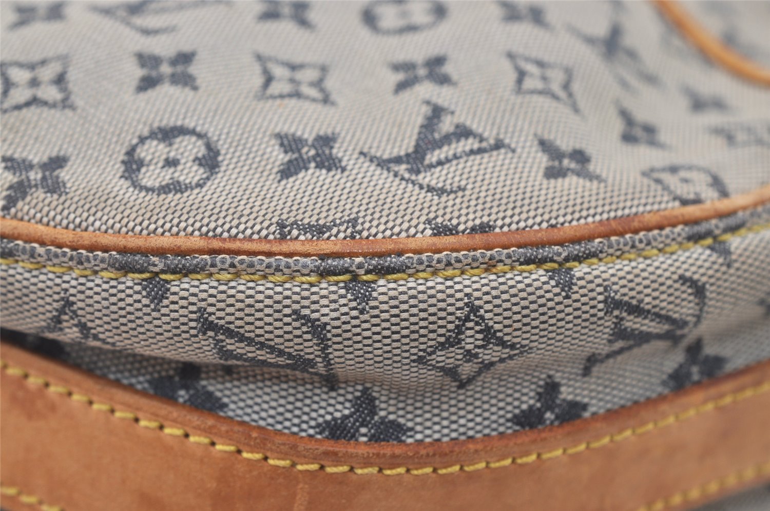 Auth Louis Vuitton Monogram Mini Jeanne GM Shoulder Bag M92000 Blue Junk 2010J