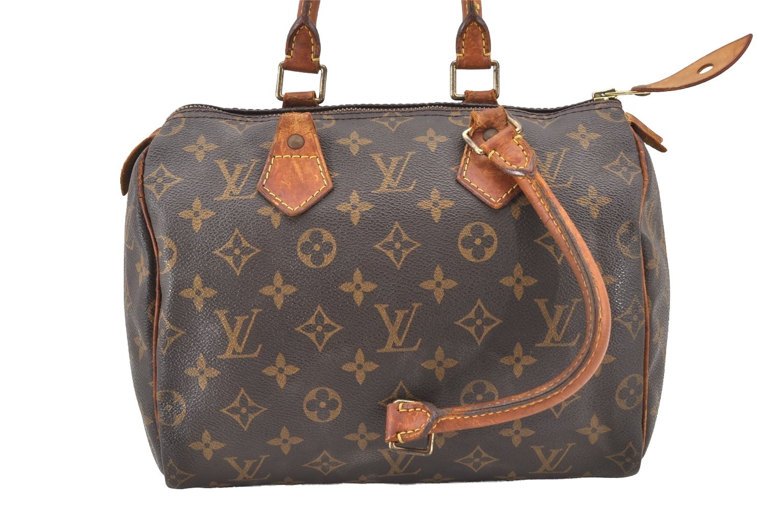 Authentic Louis Vuitton Monogram Speedy 25 Boston Hand Bag M41528 Junk 2011J