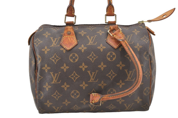 Authentic Louis Vuitton Monogram Speedy 25 Boston Hand Bag M41528 Junk 2011J