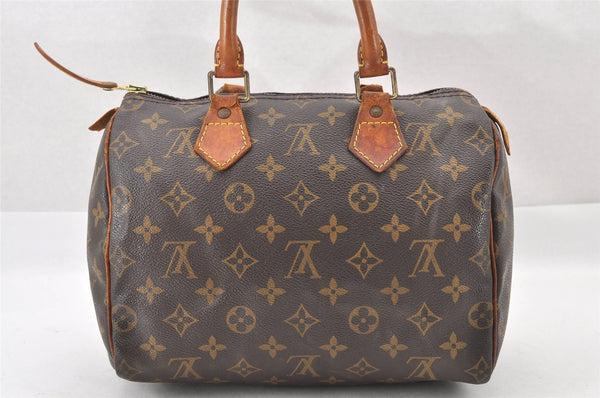 Authentic Louis Vuitton Monogram Speedy 25 Boston Hand Bag M41528 Junk 2011J