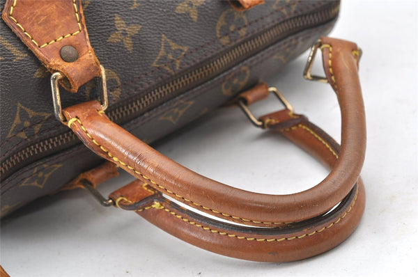 Authentic Louis Vuitton Monogram Speedy 25 Boston Hand Bag M41528 Junk 2011J