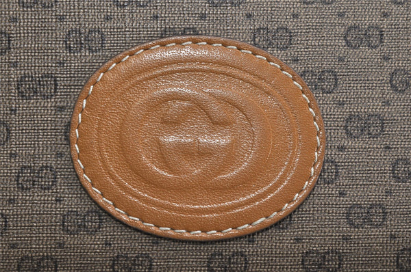 Authentic GUCCI Micro GG PVC Leather Shoulder Cross Body Bag Purse Brown 2011K
