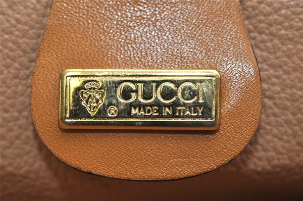 Authentic GUCCI Micro GG PVC Leather Shoulder Cross Body Bag Purse Brown 2011K