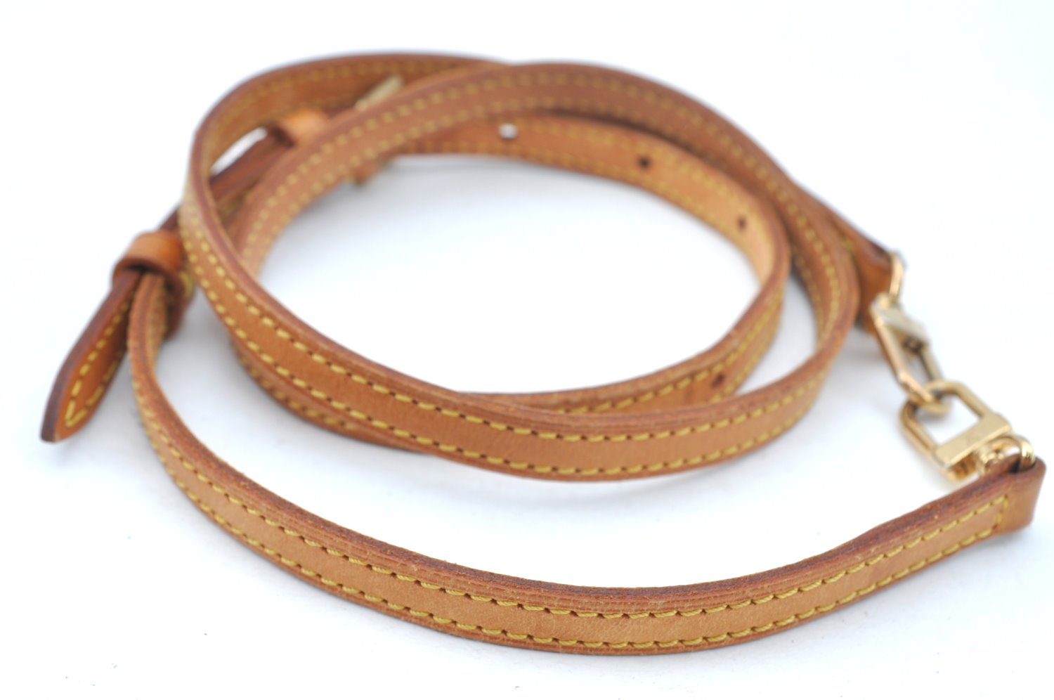 Authentic Louis Vuitton Leather Shoulder Strap Beige 39