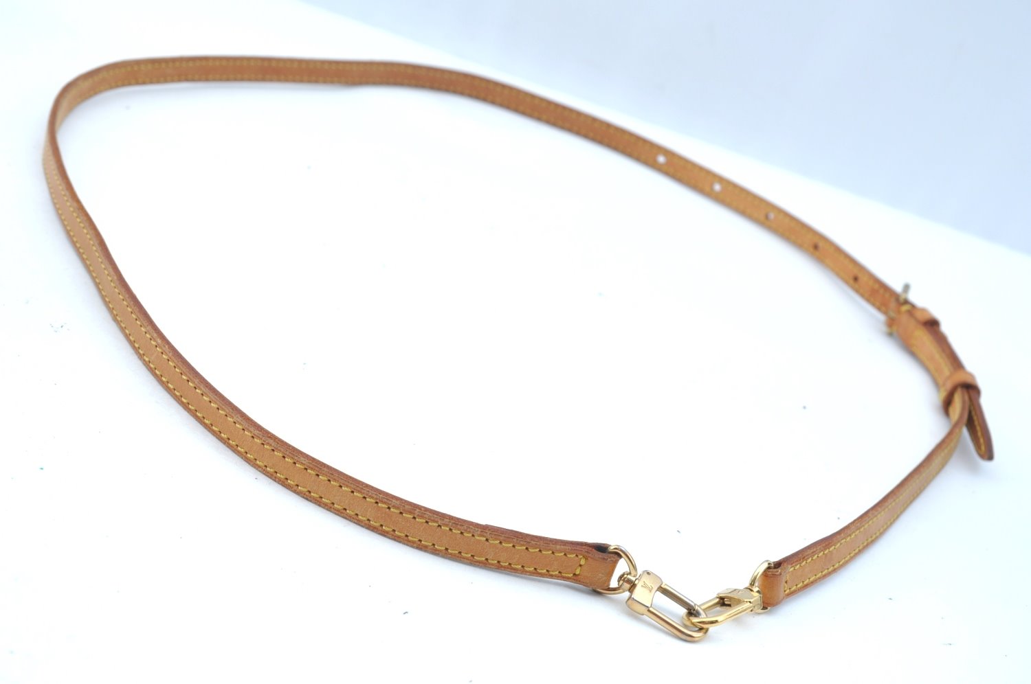 Authentic Louis Vuitton Leather Shoulder Strap Beige 39