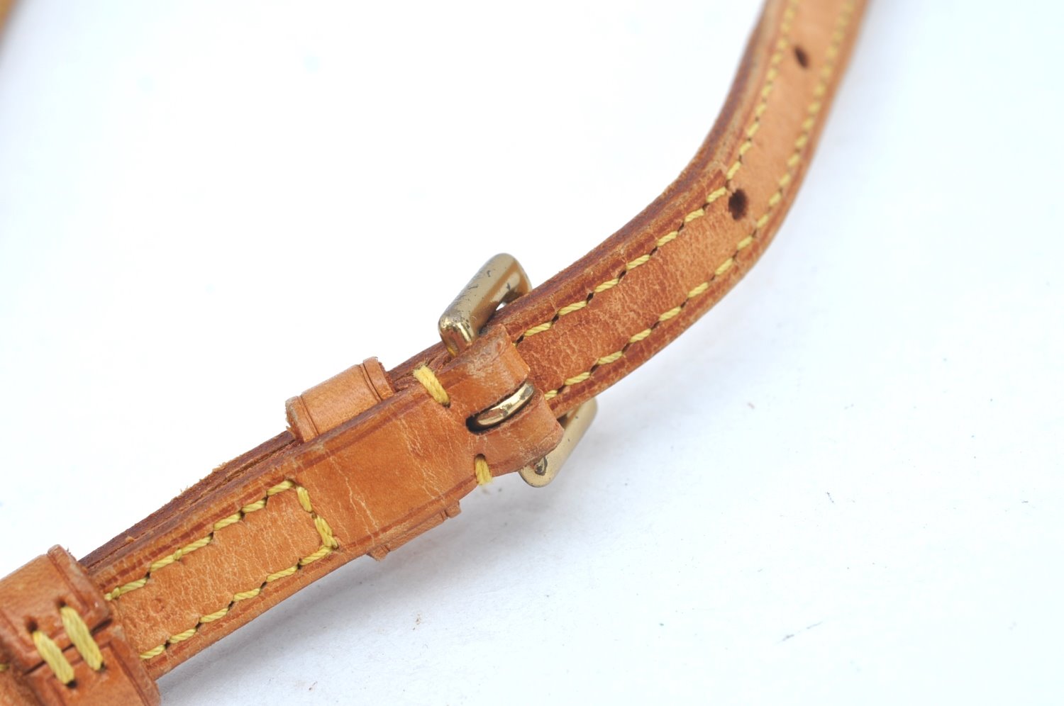 Authentic Louis Vuitton Leather Shoulder Strap Beige 39