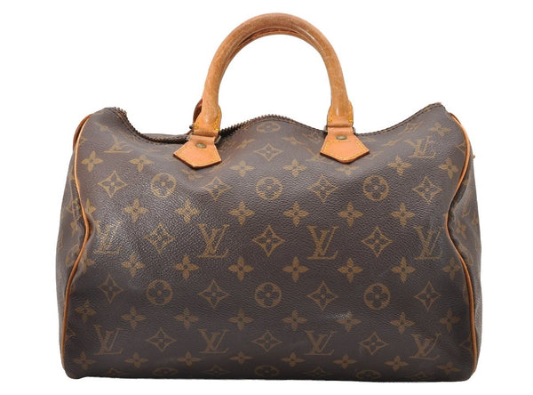 Authentic Louis Vuitton Monogram Speedy 30 Hand Boston Bag M41526 Junk 2014J