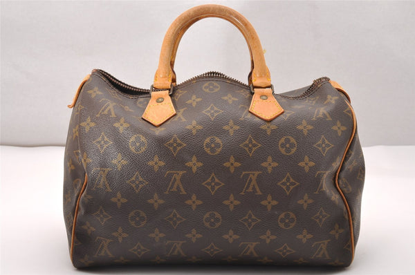 Authentic Louis Vuitton Monogram Speedy 30 Hand Boston Bag M41526 Junk 2014J