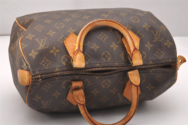 Authentic Louis Vuitton Monogram Speedy 30 Hand Boston Bag M41526 Junk 2014J