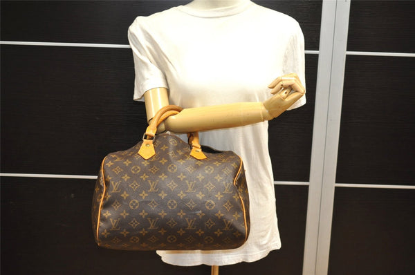 Authentic Louis Vuitton Monogram Speedy 30 Hand Boston Bag M41526 Junk 2014J