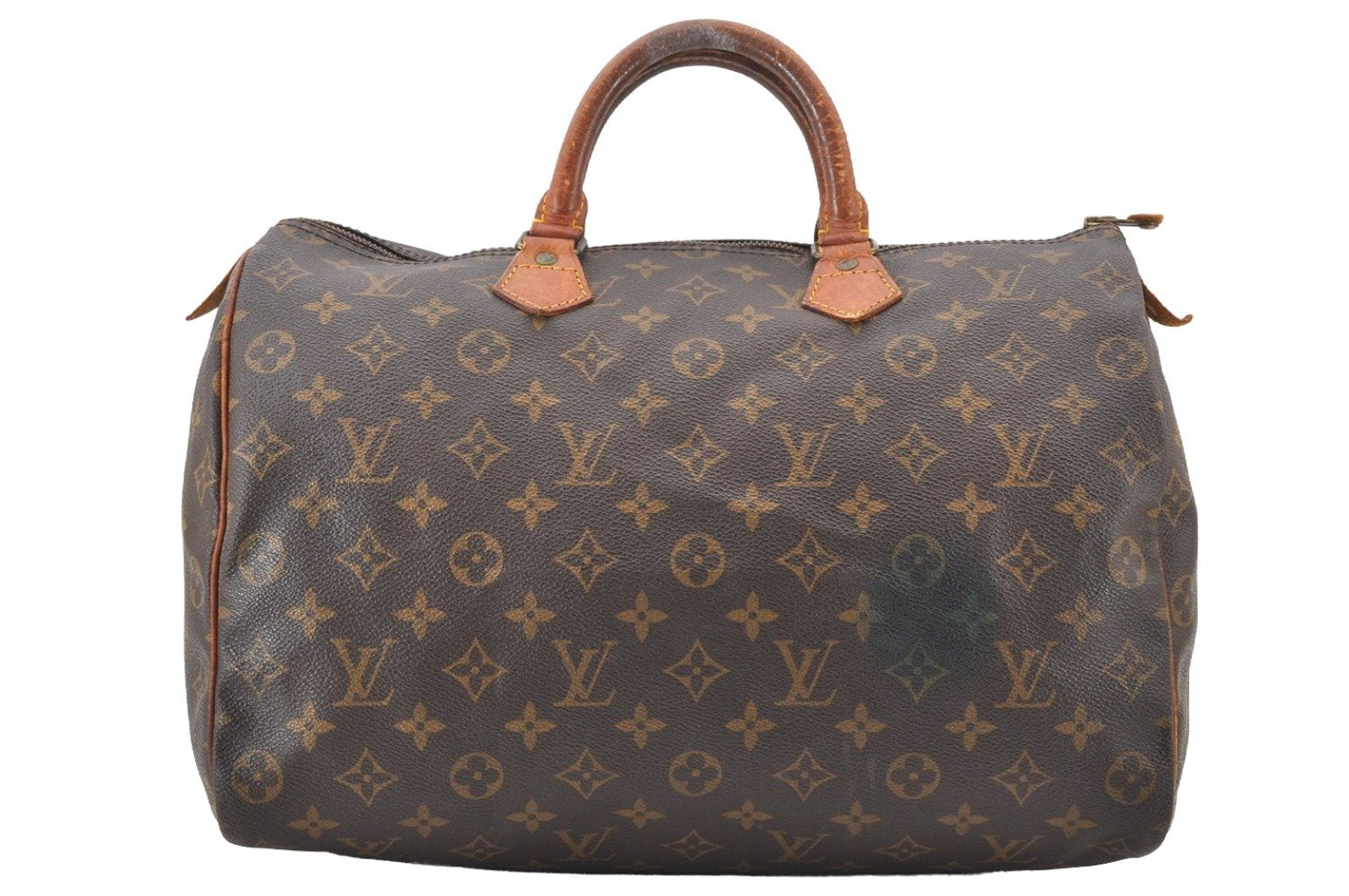 Authentic Louis Vuitton Monogram Speedy 35 Hand Boston Bag M41524 LV 2015J