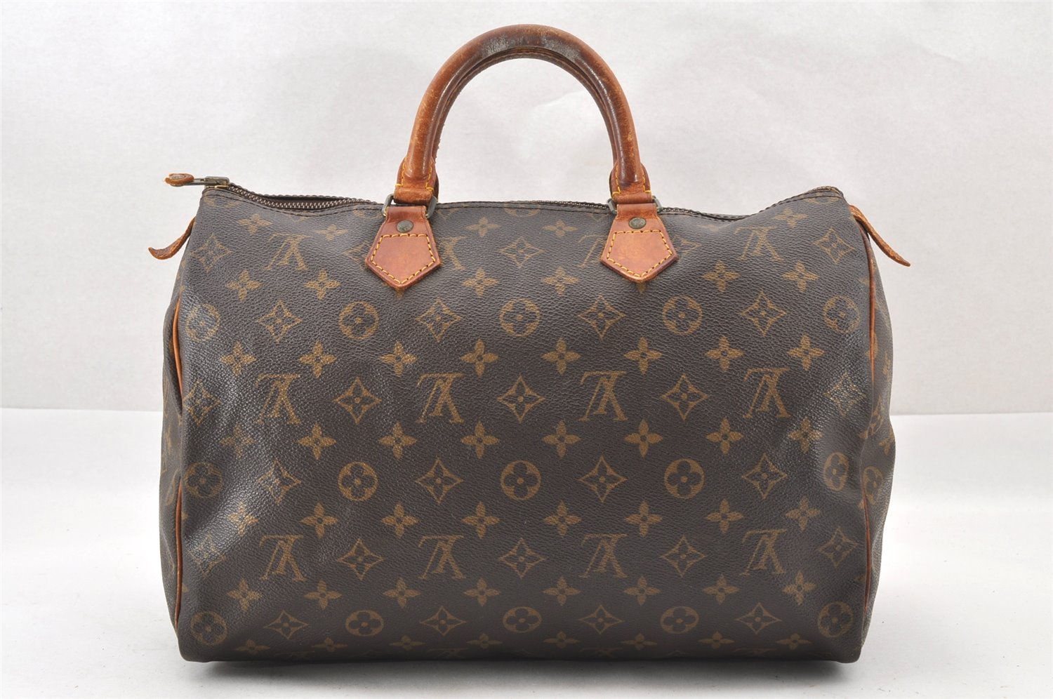 Authentic Louis Vuitton Monogram Speedy 35 Hand Boston Bag M41524 LV 2015J